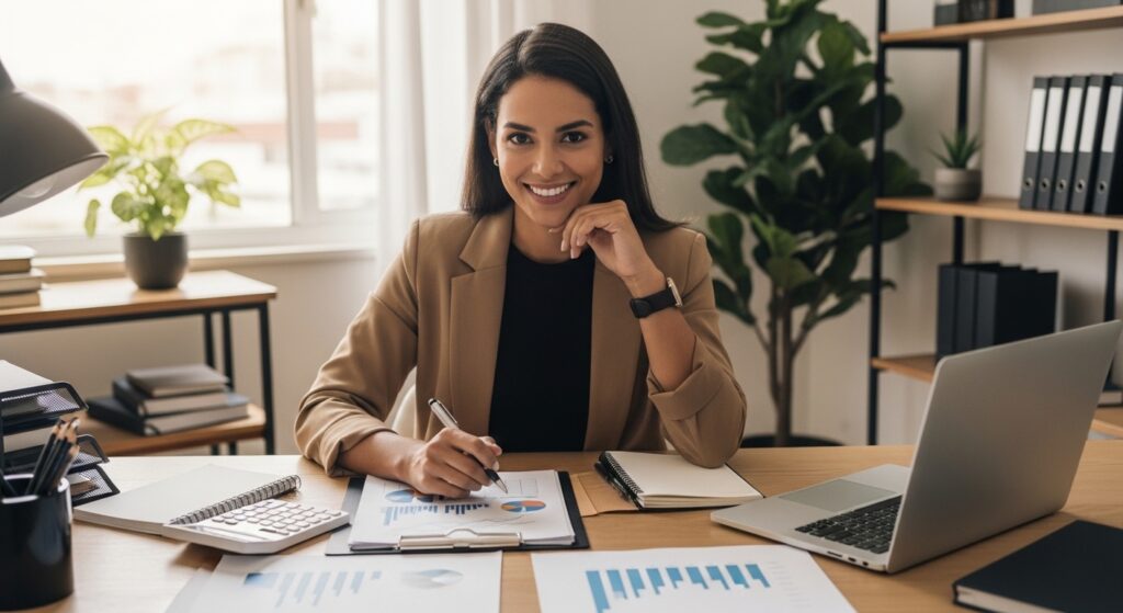 Pessoa organizando hábitos financeiros para dobrar renda mensal sem trabalhar mais