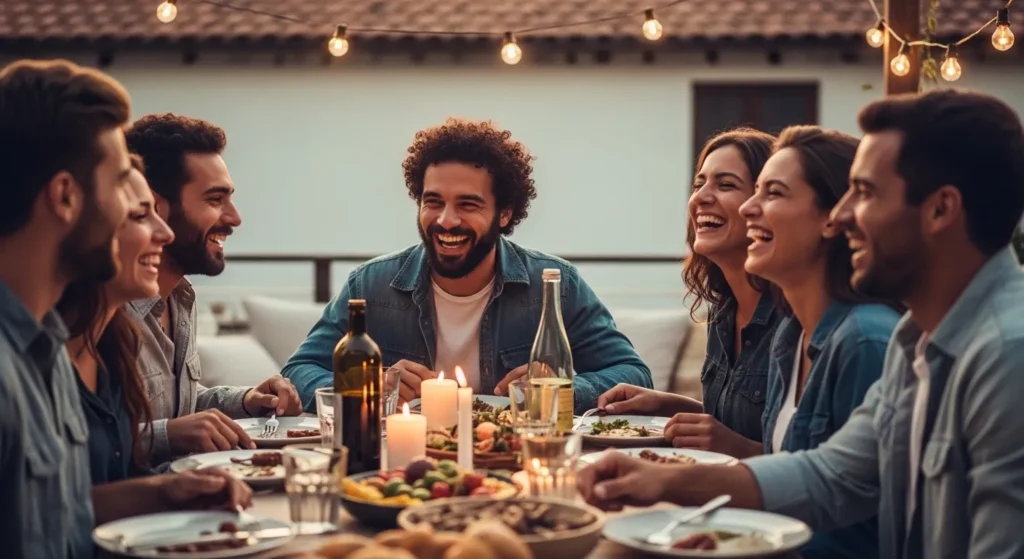 Pessoas felizes vivendo experiências marcantes que ajudam a prosperar financeiramente