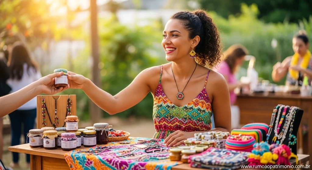 Mulher empreendedora oferecendo serviços para ter renda extra no dia a dia