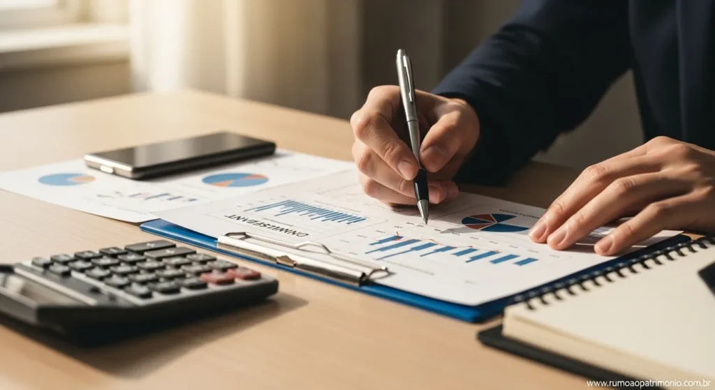 Calculadora e gráfico de rentabilidade mostrando como construir uma aposentadoria com juros compostos
