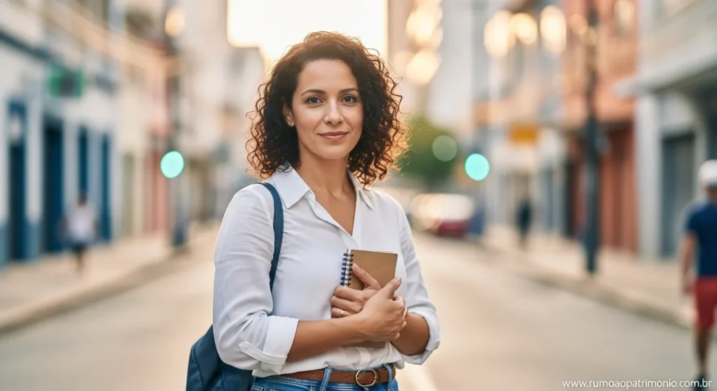 Pessoa celebrando conquista com bons hábitos financeiros e responsabilidade